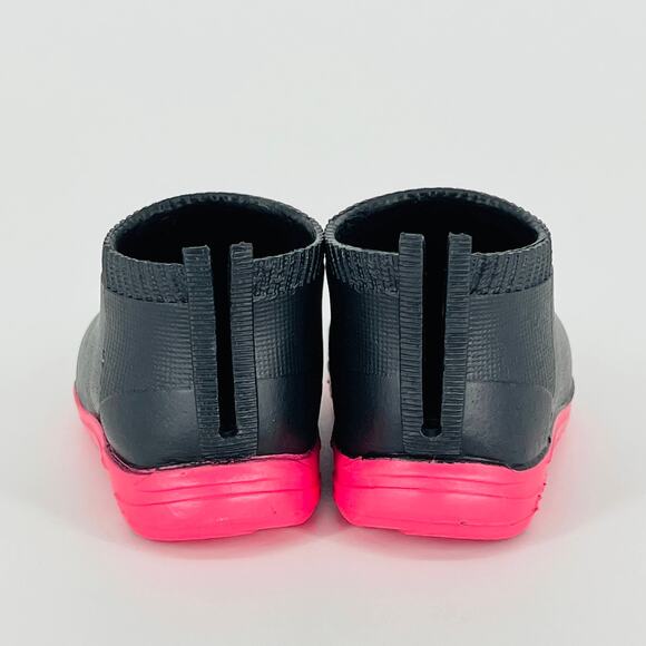OG Black Short Ankle Height Rubber Booties Hot Pink Soles for 18 Inch Dolls GUC - Picture 5 of 14